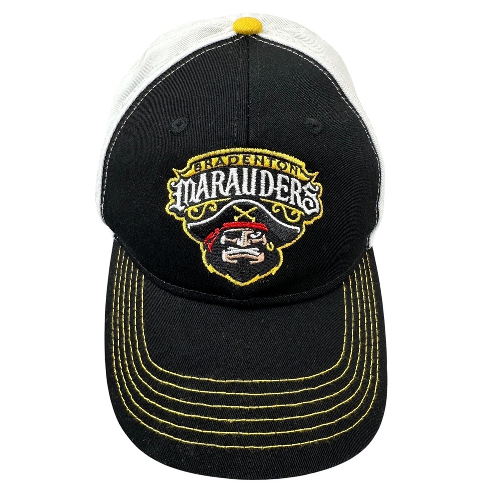 Bradenton Marauders Baseball Cap Black & White 2 Player Signatures Minor League